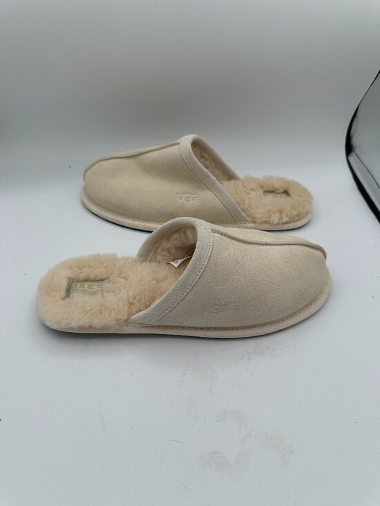 UGG Shoes - UGG Pearle UggPlush Scuff Slip On House Slipper 1115139 Cream Women's 8